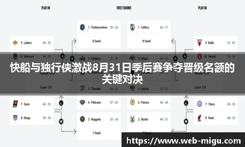 快船与独行侠激战8月31日季后赛争夺晋级名额的关键对决