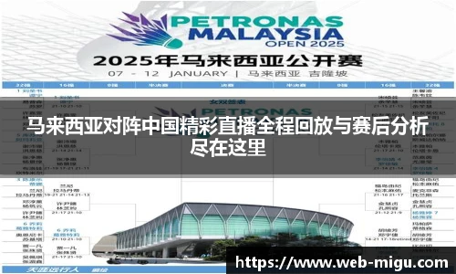 马来西亚对阵中国精彩直播全程回放与赛后分析尽在这里