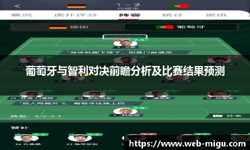 葡萄牙与智利对决前瞻分析及比赛结果预测